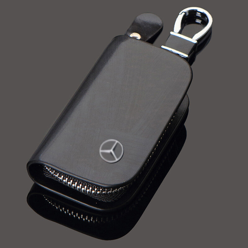 Genuine Leather Men & Women Car Key Cover Mercedes KeyChain Key Case For Mercedes