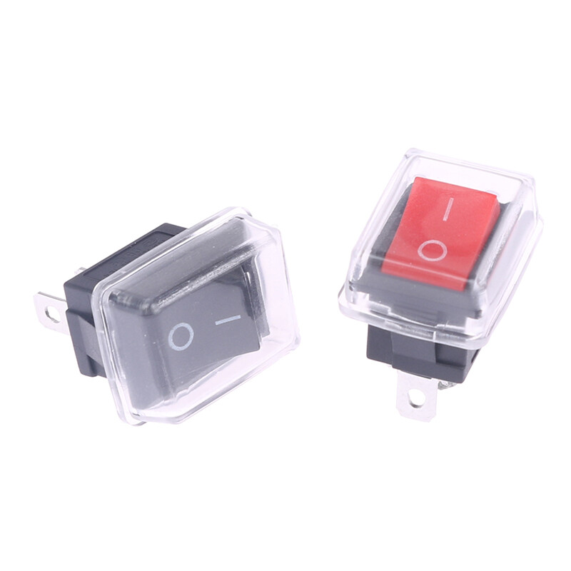 Amazing Boxe 5Pcs Push Button Mini Switch 2Pin On/Off Rocker Switch with waterproof cover