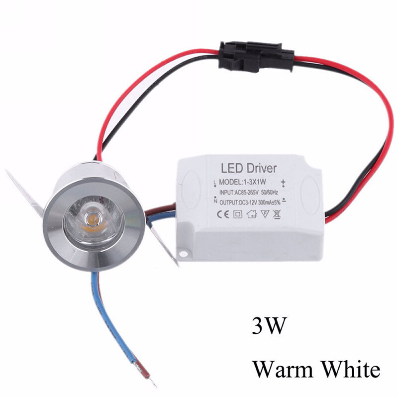 [The Gesh] 1 3W Recessed Mini Spotlight Lamp Ceiling Mounted LED Downlight Ceiling Light