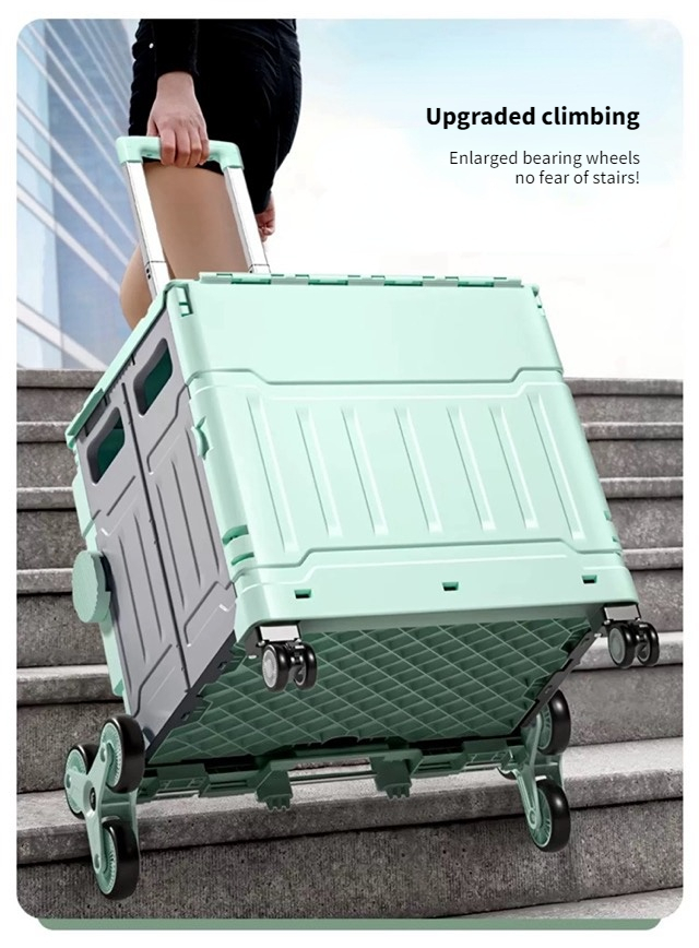 FED【COD】Xe đẩy di động có thể gập lại, xe đẩy gia dụng để chuyển phát nhanh, xe đẩy mua hàng kéo tay nhẹ