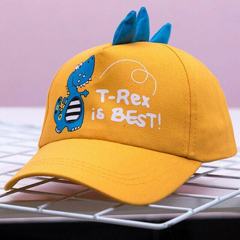 Free Shipping Boy Girl Kids T-Rex Dinosaur Baseball Cap Adjustable Snapback Summer Outdoor Hat Odetteli