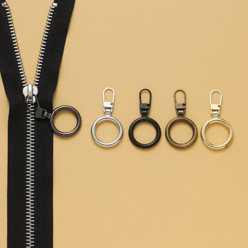 Easy To Use Electroplating Process Not Easy To Loosen Removable Zipper Head Pulling Accessories Metal Zipper Head