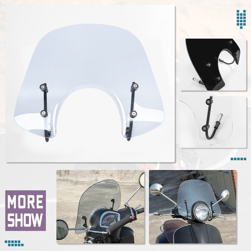 Allotmark Kính Chắn Gió Xe Máy GTS250, Kính Chắn Gió Spoiler Bộ Làm Lệch Hướng Gió Luồng Khí Cho Phụ Kiện Piaggio VESPA GTS 250 300 LX50 LX125 LX150 GT200