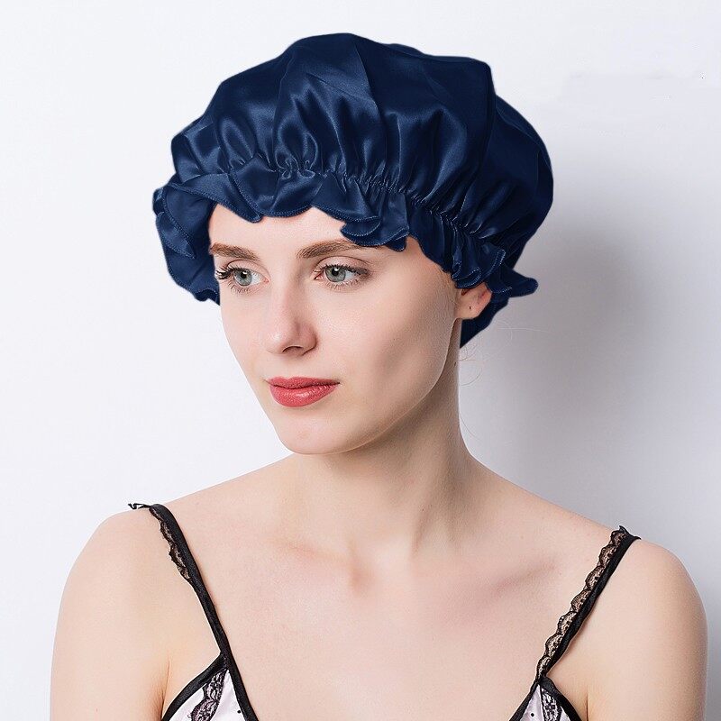Sleeping Cap For Women Hair Bonnets Head Cover Hair Loss Hats Luxury Silk Bonnets Night Hair Wrap