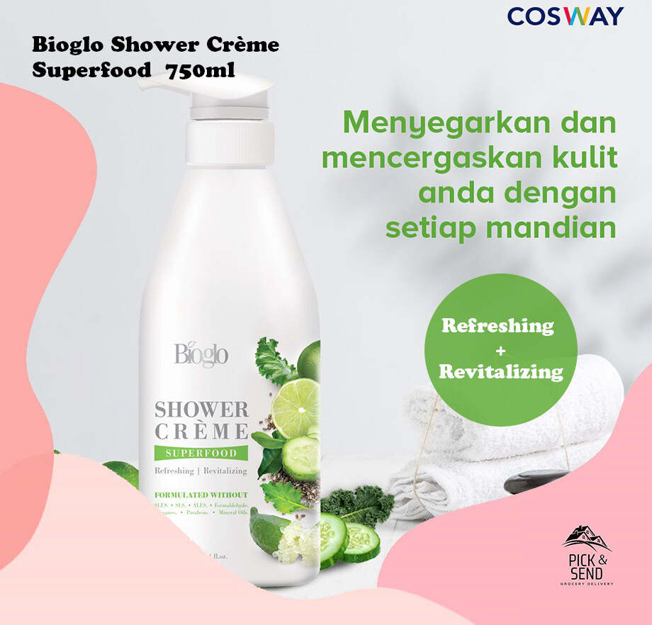 Cosway Bioglo Shower Crème Superfood 750ml Body wash For healthier