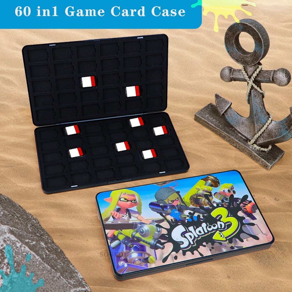 Vỏ Bảo Vệ Đế Sạc Vỏ Hộp Đựng Thẻ Trò Chơi Túi Đựng Splatoon 3 Cho Nintendo Switch & Switch Phụ Kiện Máy Chơi Game Oled