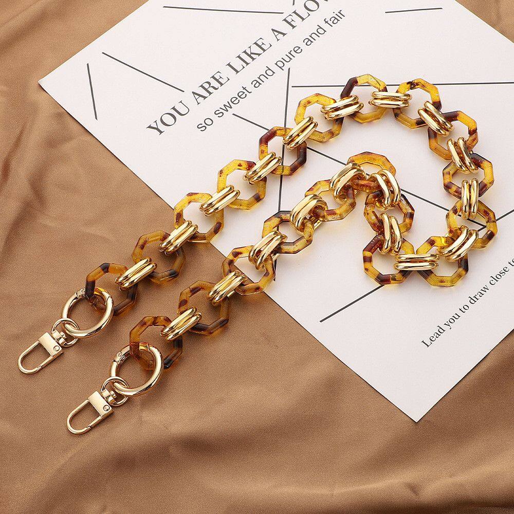 EWELLBE Women Girls Detachable Crossbody Bag Acrylic Resin Purse Chain Shoulder Bag Accessories Bag Chain Handbag Bag Straps
