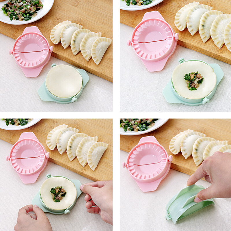 Khuôn nhựa làm bánh bao maker thiết bị jiaozi khuôn clips làm bánh bao công cụ pastry phụ kiện nhà bếp