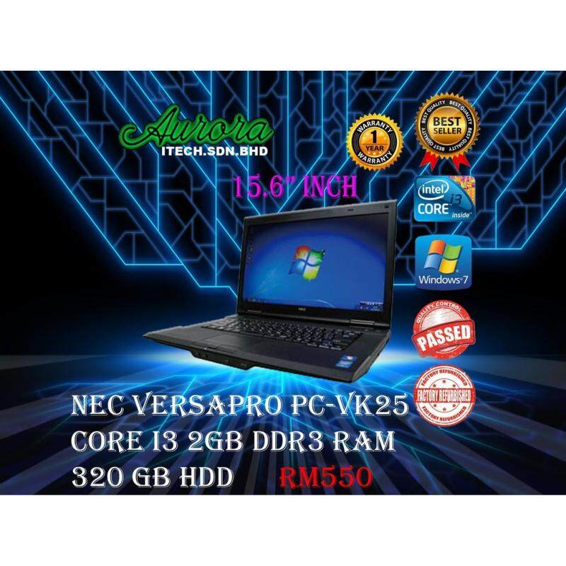(REFURBISHED)NEC VersaPro VK25 / Core i3 3th Gen / 2GB DDR3 RAM / 320GB HDD / 15.6ich Screen /1 Year Warranty/ Free Mouse & Bag Malaysia
