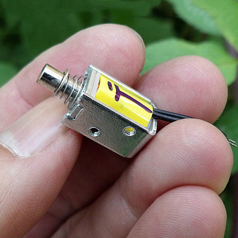 BOKALI 1PCS New 3~6V Mini DC Solenoid Electromagnet Push Pull Through Type Electric Magnet