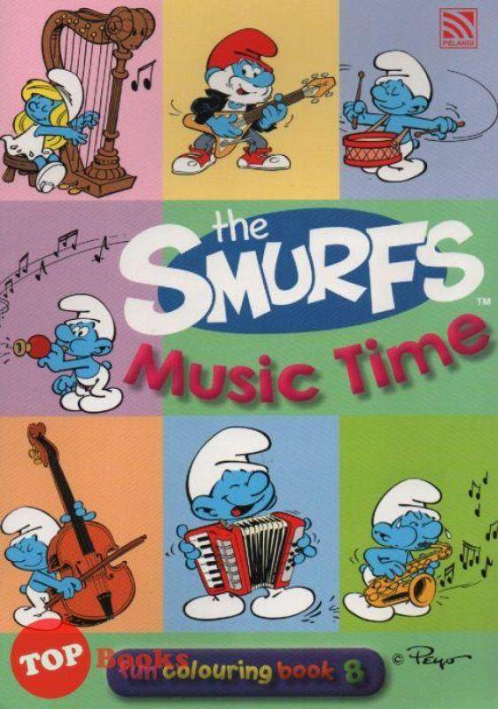 Pelangi Children-The Smurfs Music Time - Fun Colouring Book 8 Malaysia