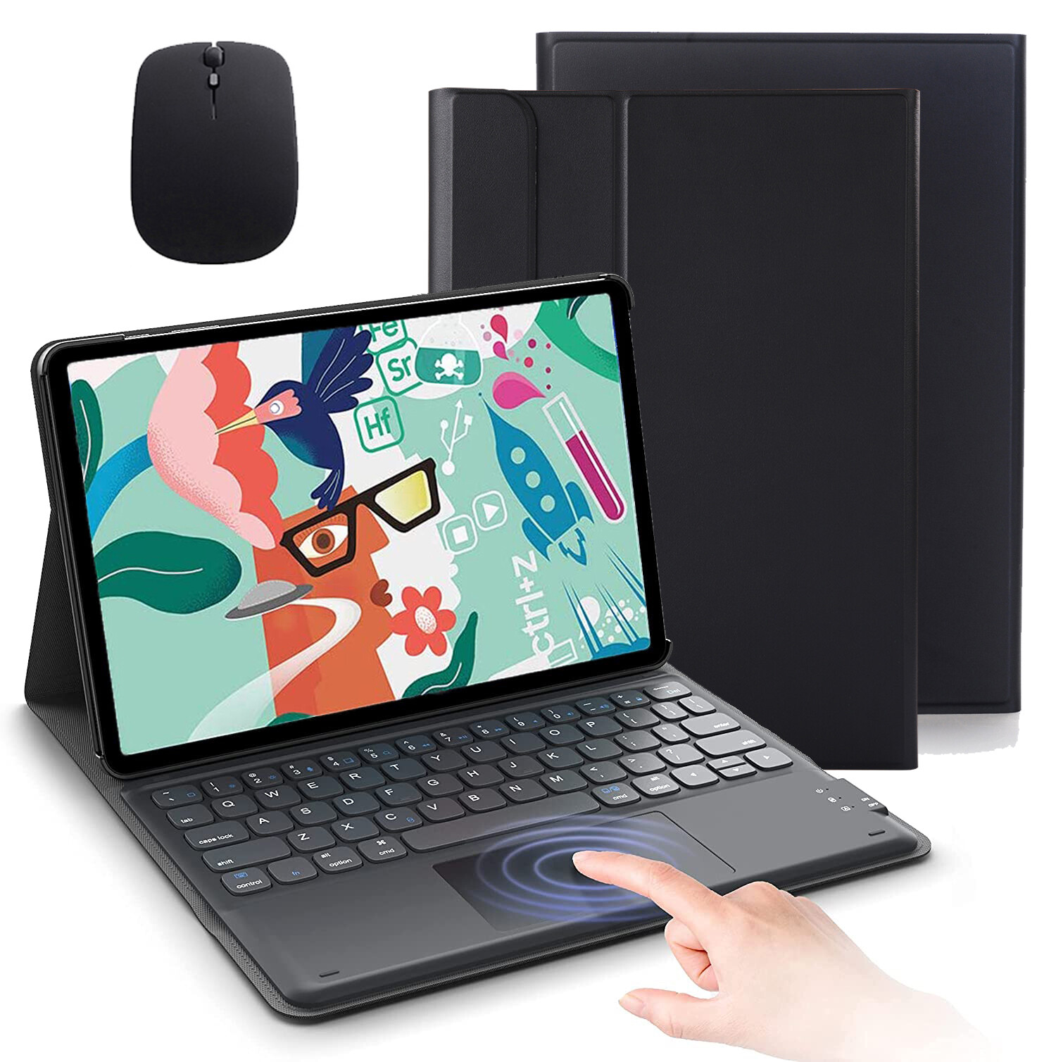 Touchpad Keyboard Case with Mouse for Samsung Tab S9 FE/S9/S8/S7 11 inch, Tab A9 Plus/Tab S6 Lite/Tab A7 10.4/Tab A8 10.5/Tab A 10.1/Tab S6 10.5/Tab S5e 10.5, Tab S4 10.5/Tab A 10.5 2018, Tab A 10.1 2016/A7 Lite