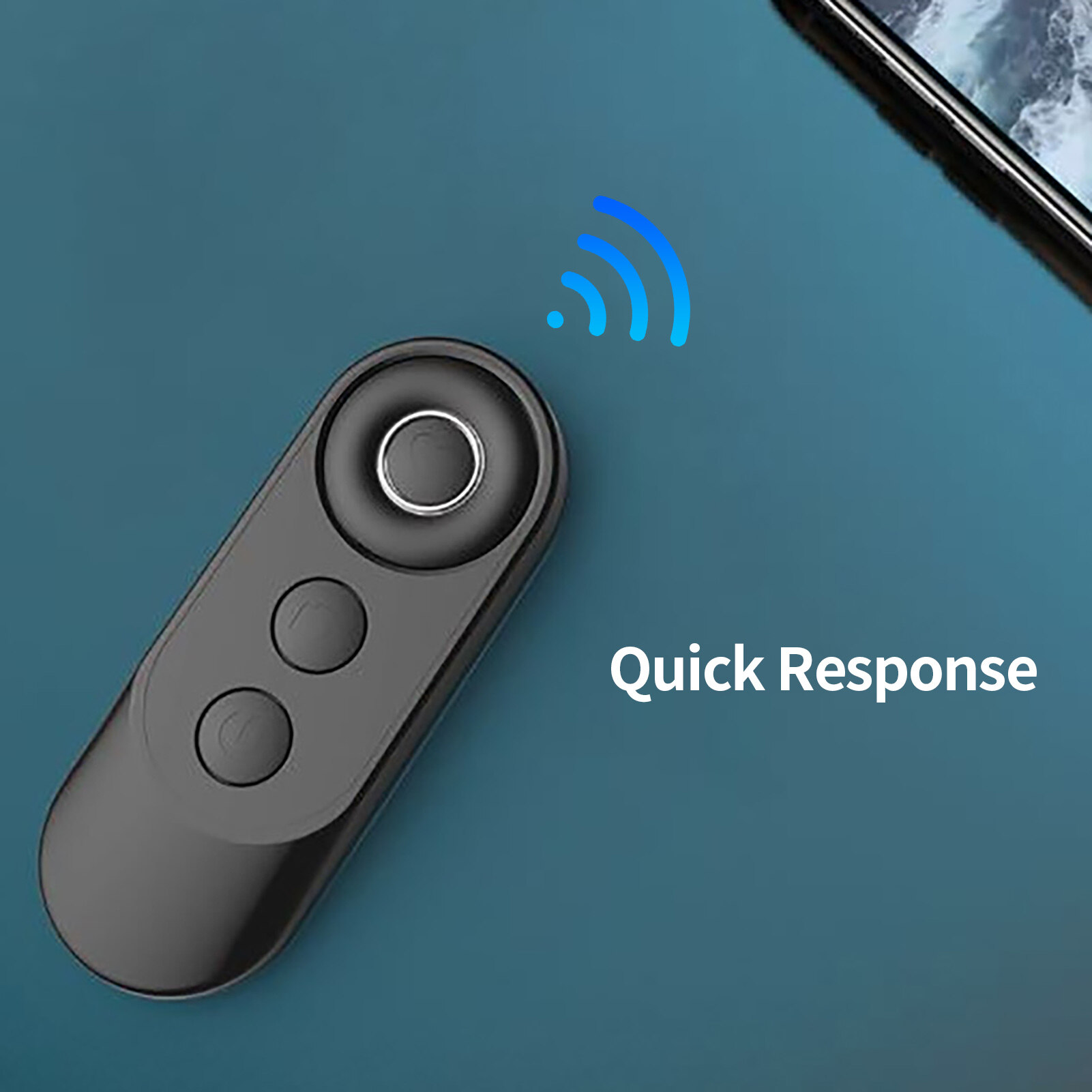 Wireless Remote Control Multi-function Hands-free Quick Response Long Distance Energy-saving Self-timer Control Mini Bluetooth-compatible Selfie Smart Remote Shutter for Photography Intelligent Remote Shutter