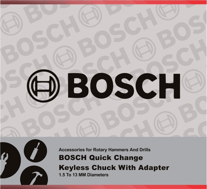 BOSCH 1.5 - 13MM Quick Change Keyless Chuck With Adapter ( 2 608 572 212 )  | Lazada