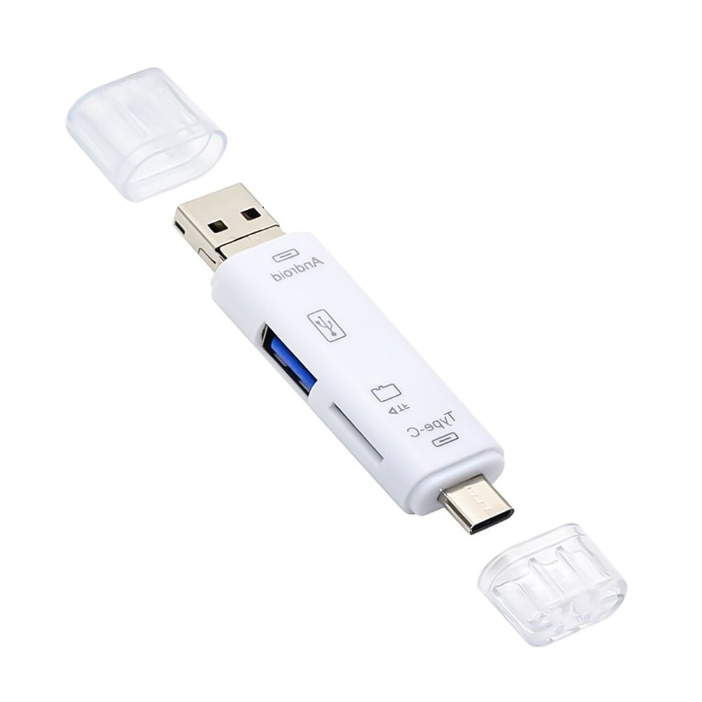 Multi-function 5 in 1 mini usb 2.0 type c otg reader adapter mobile computer tablet type-c usb tf card memory card reader