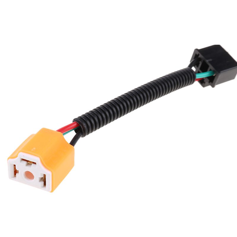 2 Đầu Cắm Dây Gốm H4 9003 Đầu Nối Cáp Đèn Pha Mới