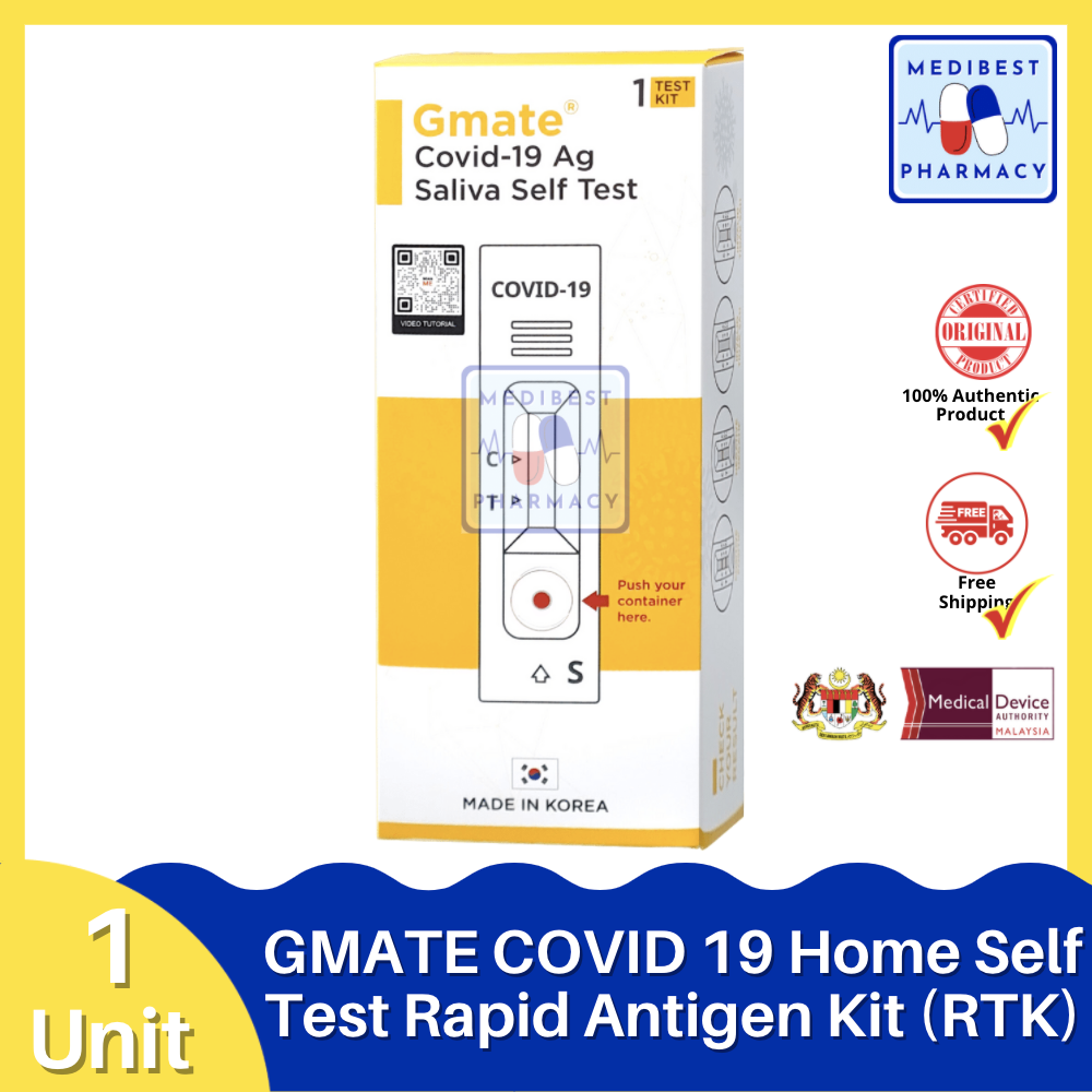 Gmate Saliva Antigen Test Kit Covid 19 Home Test Kit 1unit Lazada