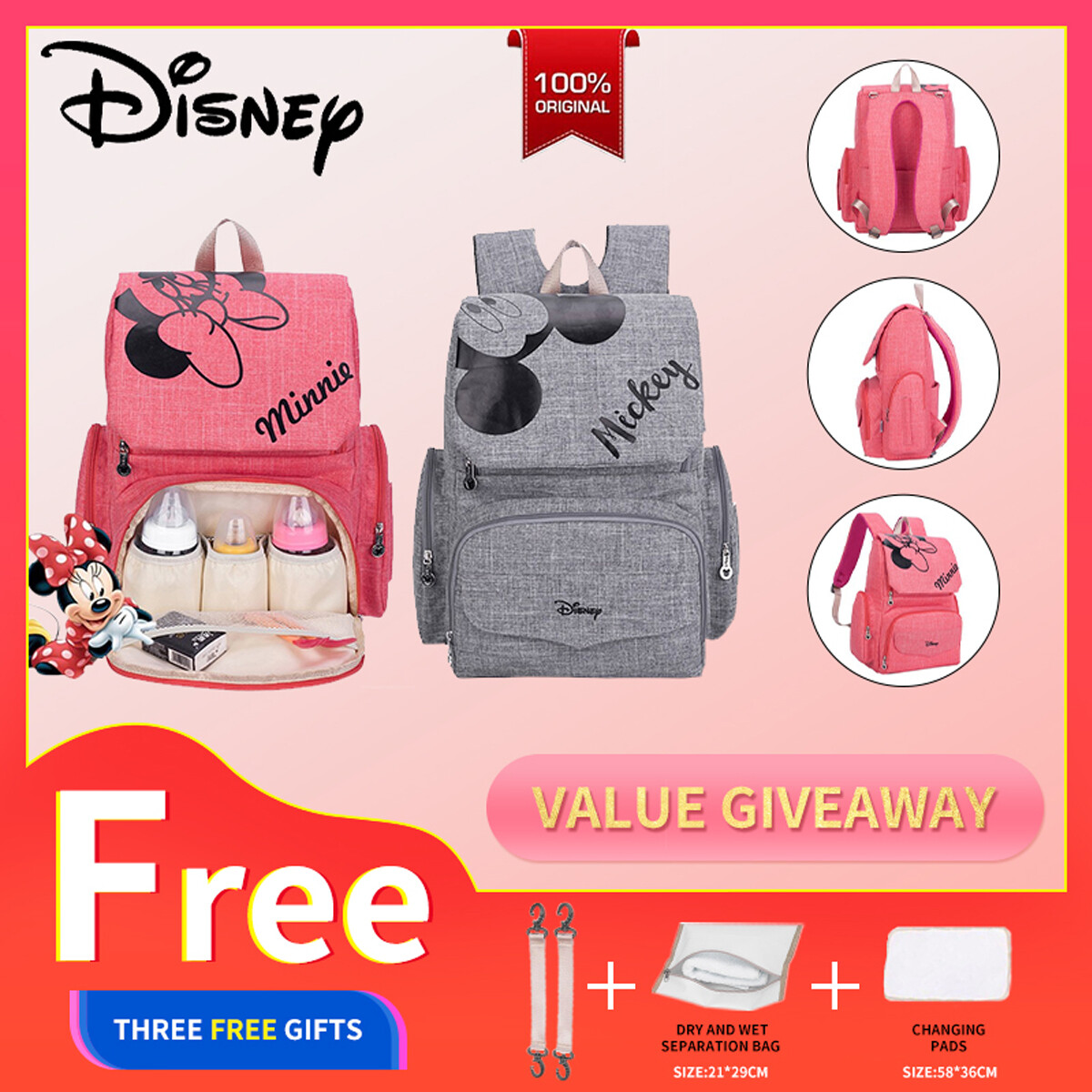 disney nappy backpack