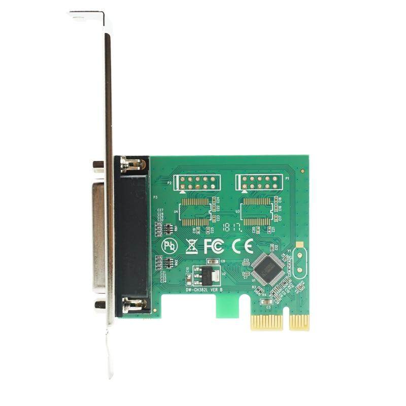 X-MEDIA 2-Port Dual DB9 RS232 / Serial And 1-Port DB25 Parallel PCI Express PCIe Adapter Card - WCH382L Chipset - Supports ECP/EPP/SPP & 16C550 UART - Low Profile Bracket Included [XM-PEX-1P2S