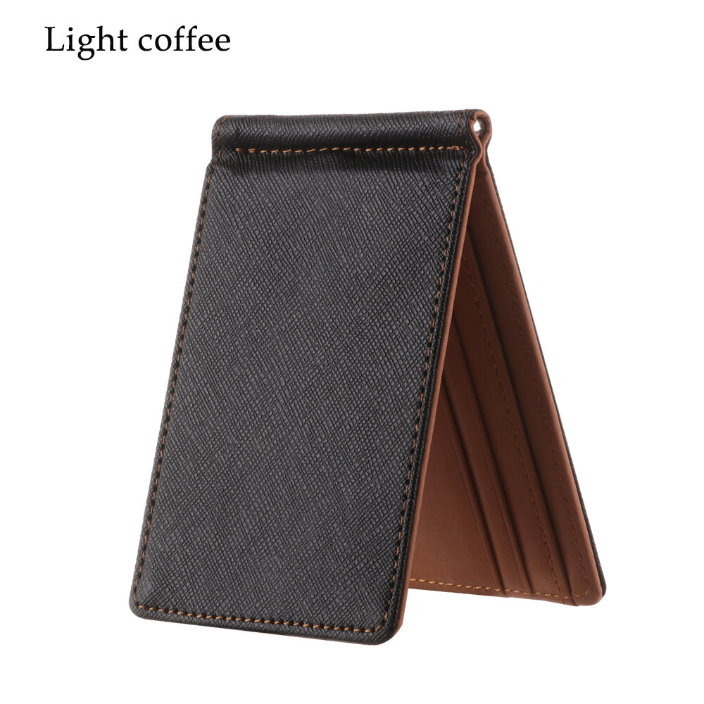 1 pc ID Card Holder Wallet Men Wallet Short Skin Wallets Purses PU Leather Money Clips Sollid Thin Wallet For Men Purses Short Skin Purses