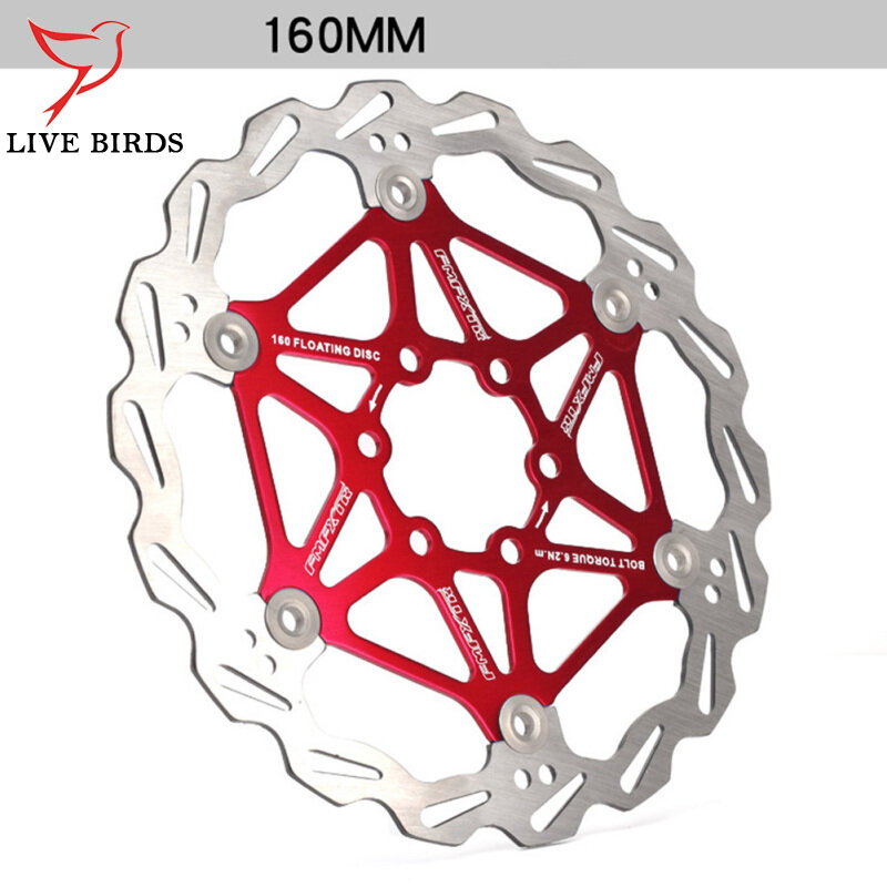 Live Birds Mountain Bike Brake Rotor Strong Heat Dissipation Floating Rotor 160mm 180mm 203mm Mtb Disc Brake Pad