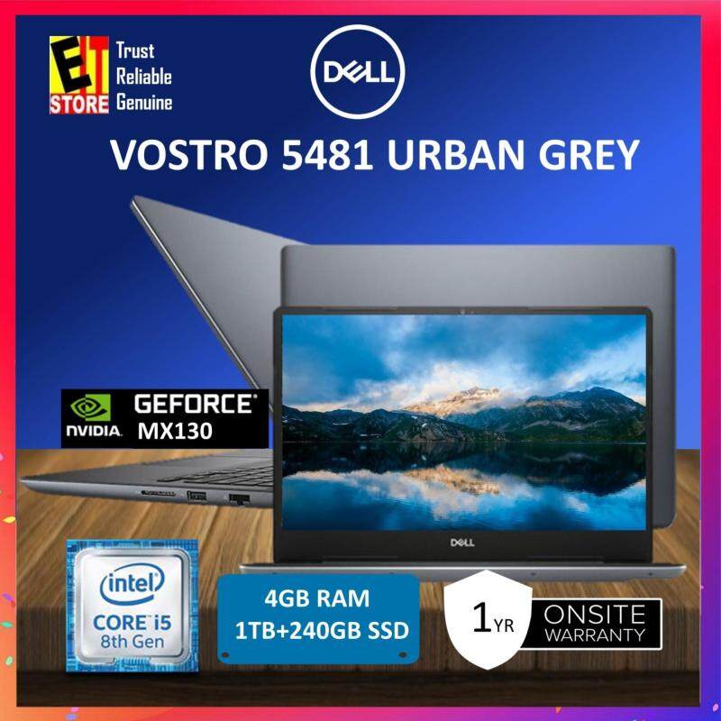 DELL VOSTRO 5481 - 5481-82412G-W10-SSD-240GB URBAN GRAY (I5-8265U /4GB /1TB+240GB /14.0 FHD /2GB NVIDIA MX130 /W10/1YR) Malaysia