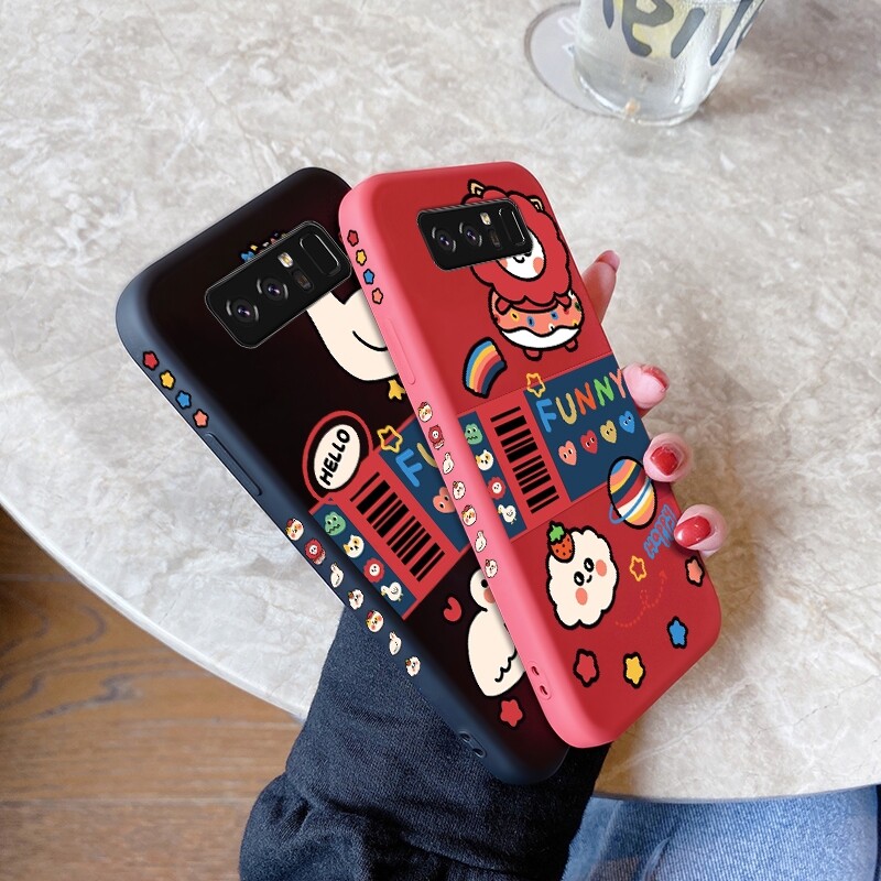 For Samsung galaxy Note 10 Note 10 LITE Note 10 PLUS Note 20 Note 20 ULTRA Note 8 Note 9 Case with funny cartoon duck shockproof soft thin Back Cover Liquid Silicone Pattern Camera Full Lens protector cases phone casing