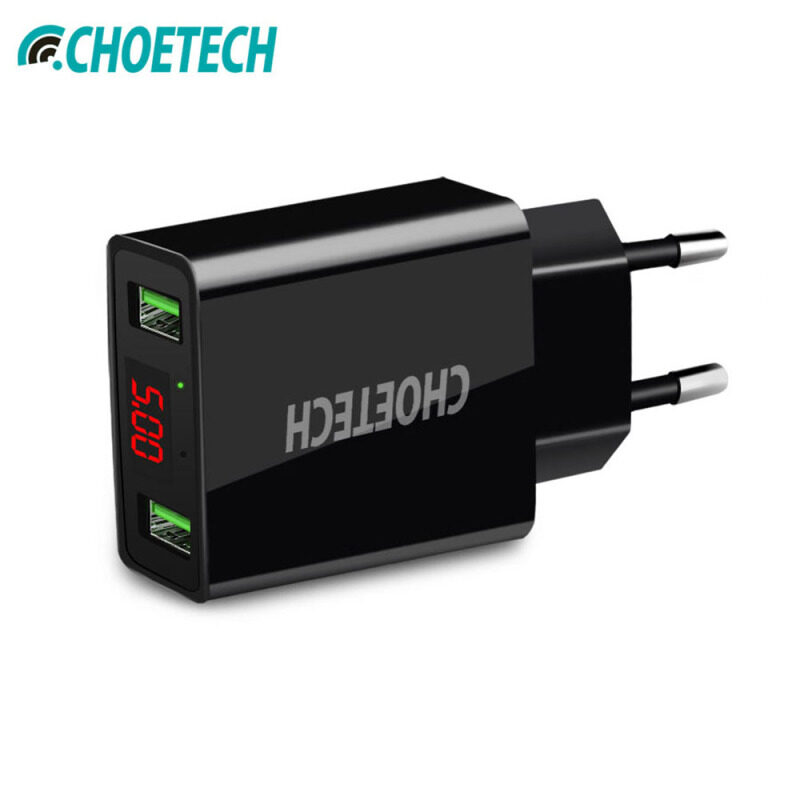 Giá Choetech USB Sạc Tường Có Đèn LED Hiển Thị Kỹ Thuật Số, choetech 2 Cổng USB Sạc Tường 5 V/2.2A Sạc Di Động Sạc Tương Thích Với iPhone, iPad samsung Và Các Điện Thoại Thông Minh Và Máy Tính Bảng Và Các Thiết Bị USB Khác Dành Cho Du Lịch