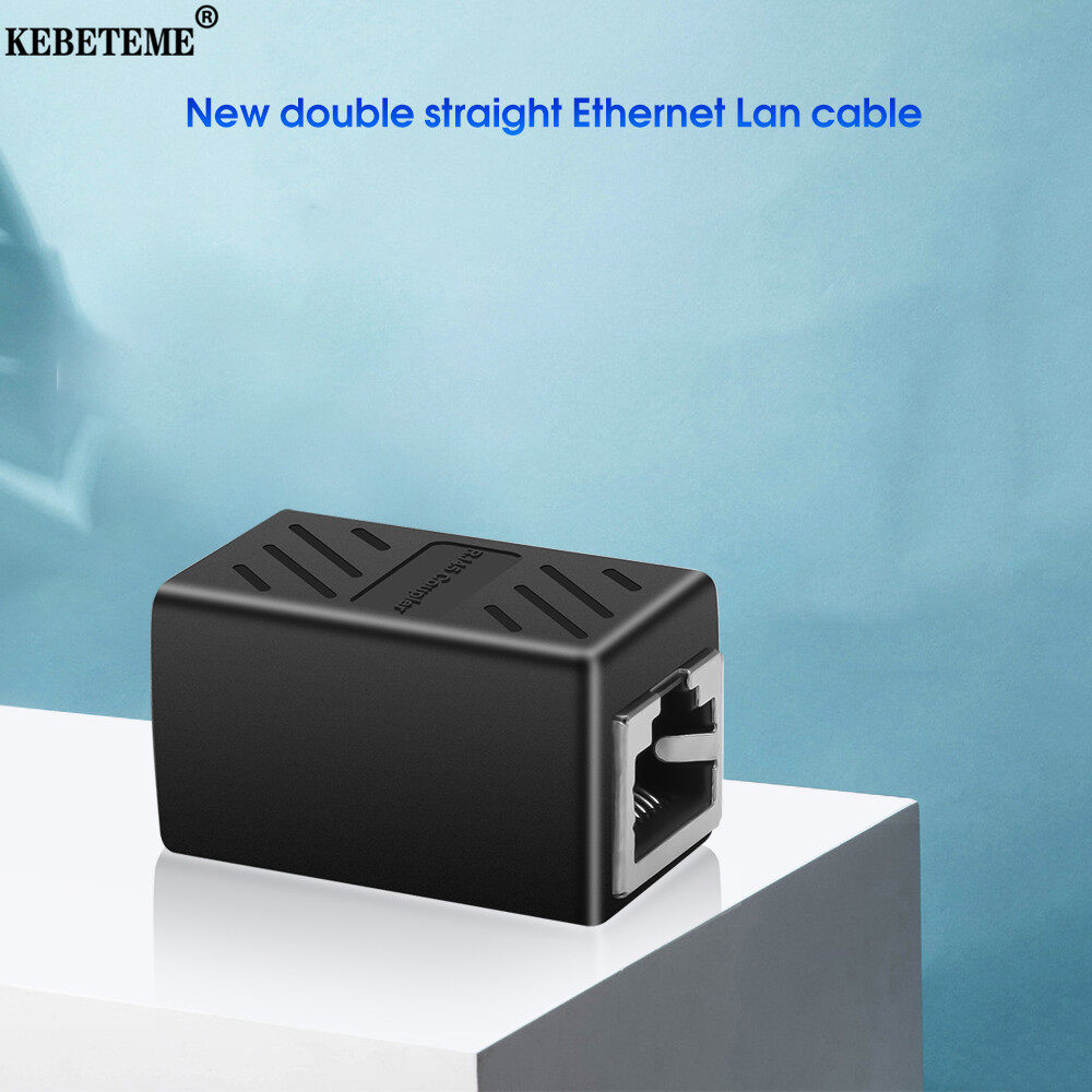KEBETEME RJ45 Coupler Network Ethernet Dual Straight Head Lan Cable Joiner Coupler RJ45 CAT 5 5E 6 6a Extender Network Cable Connector
