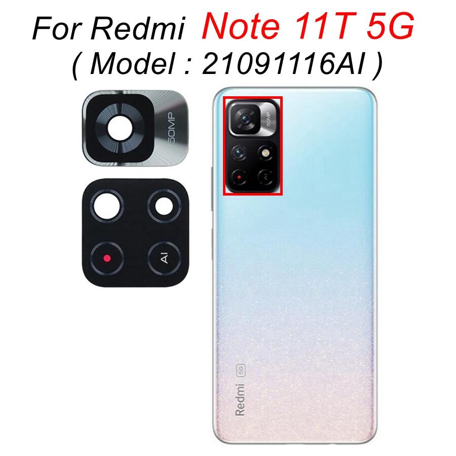 For Xiaomi Redmi Note 11 11S 11T Rear Back Camera Glass Lens With Frame Replacement Note11 Pro Plus 5G 11E Global 21091116AI