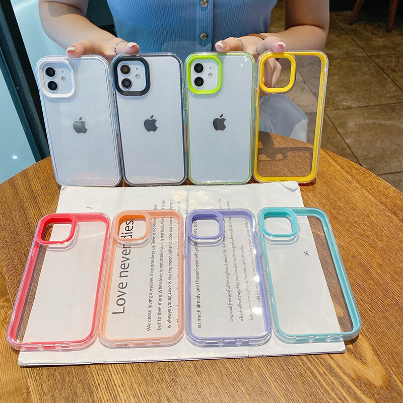 AKABEILA 3 IN 1 Silicone Case for Iphone 13 12 11 Pro Max 11 12 Pro 7 8 Plus X XR XS Max SE 2020 6 6S Covers Shockproof Soft Phone Casing