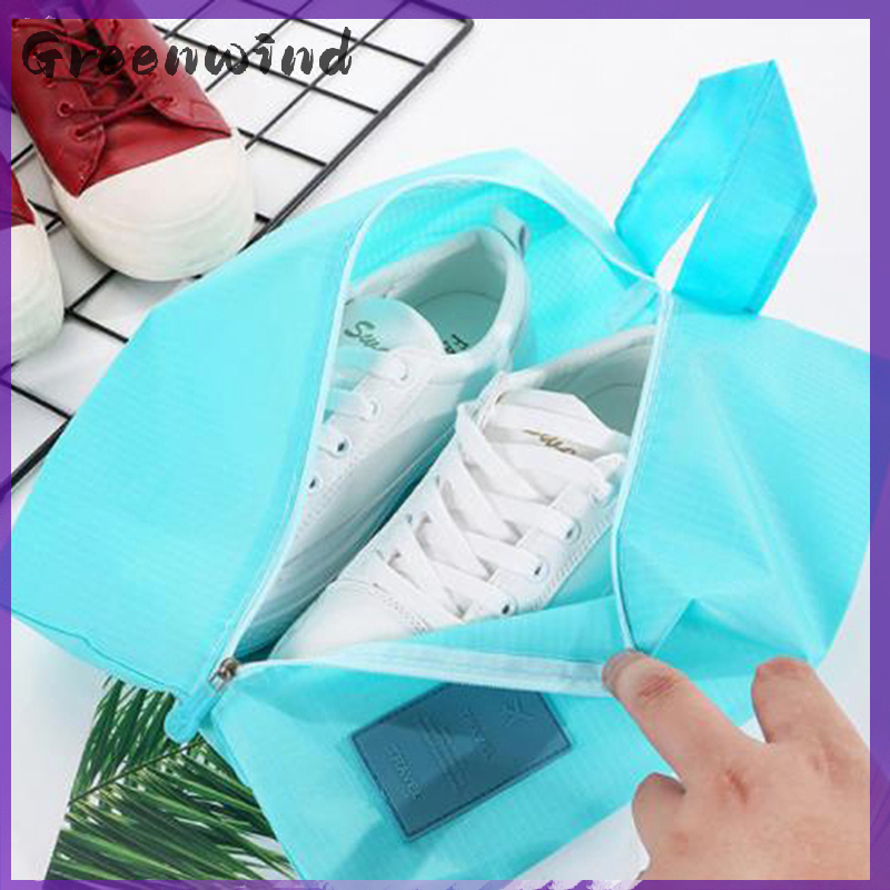 【Greenwind】 Foldable Waterproof Travel Shoe Storage Bag Zipper Storage Organizer Bag