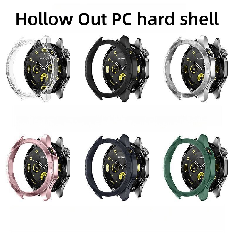 Kingzalin Đồng Hồ Ốp PC cho Huawei Cứng Gt4 46Mm Màn Hình Vỏ ốp bảo vệ khung giảm xóc Bảo Vệ Hollow vỏ cho Huawei Gt 4 Phụ Kiện