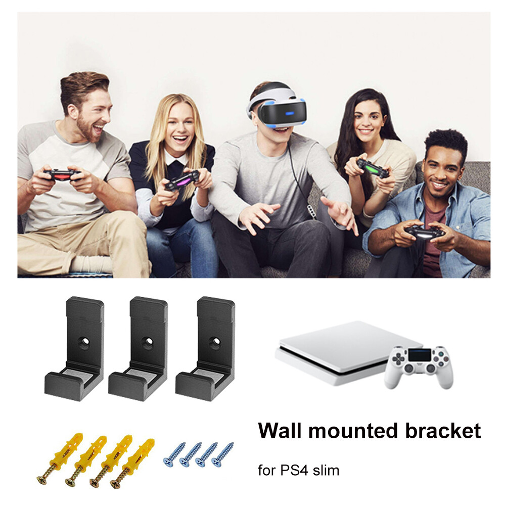 Game Console Host Wall Bracket Storage Rack for PS4/PS4 Pro/PS4 Slim Accessory