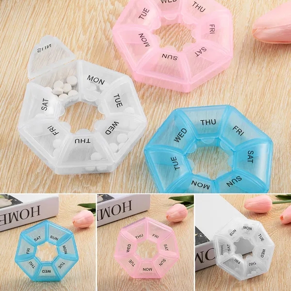 7 Grids Portable Weekly Pill Box Storage Container Mini Medicine Organizer Tablet Dispenser Splitters