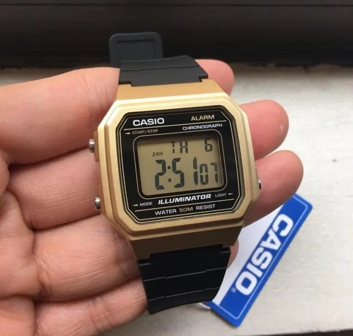 casio illuminator black and gold
