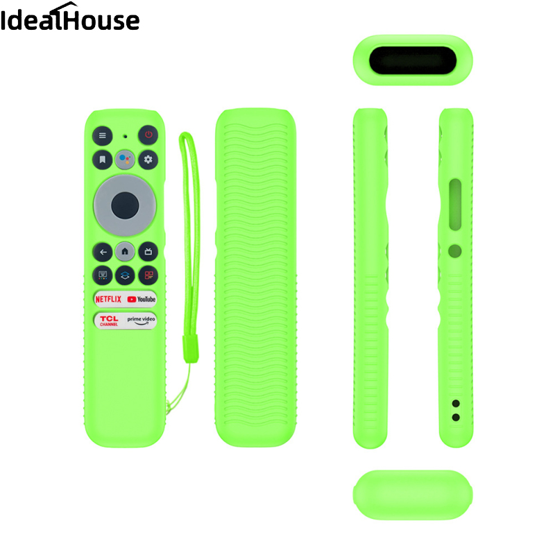 IDealHouse【100%Original】Tv Remote Control Silicone Cover Anti-fall Dust Protective Case Remote Sleeve Compatible For Tcl Rc902n Fmr1