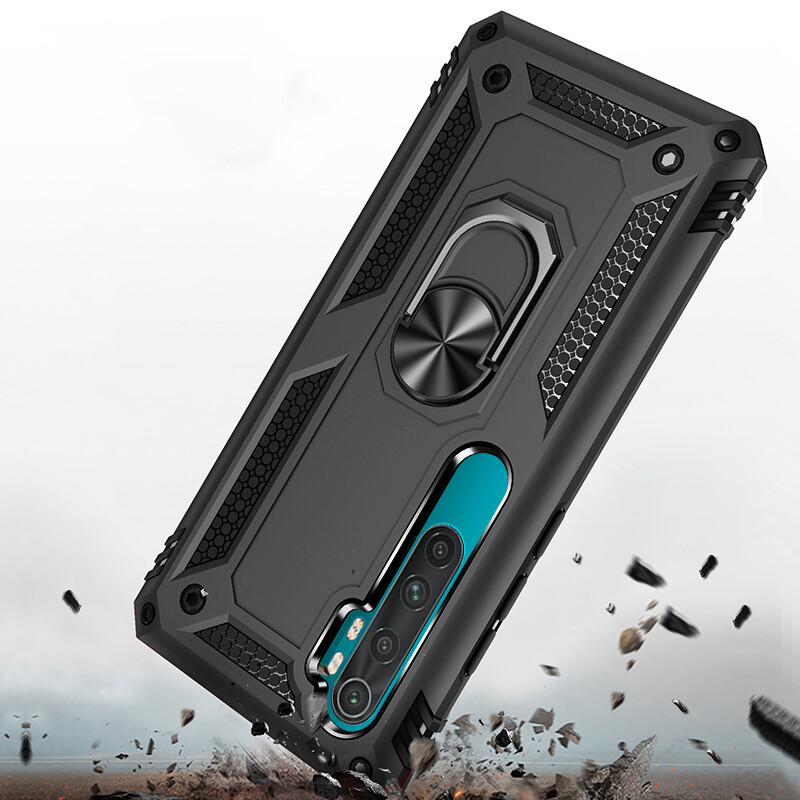 Lifebelle Cho Xiaomi Mi Note 10 Lite / Note 10 / Note 10 Pro, Vỏ Điện Thoại Bọc Thép Chống Sốc Sang Trọng Vỏ Giữ Hình Dạng Nhẫn Từ Tính Chắc Chắn Chân Đế Vỏ Bảo Vệ Cứng