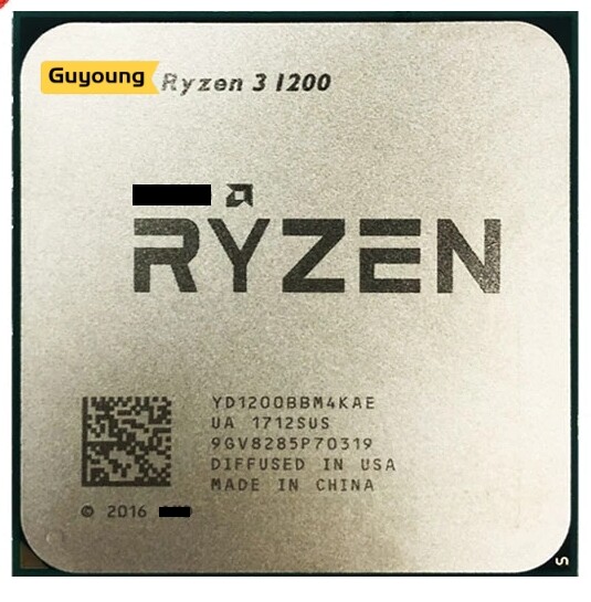 Yzx ryzen 3 1200 r3 1200 3.1 ghz used zen gaming 0.014 micron quad-core quad-thread cpu processor yd1200bbm4kae socket am4