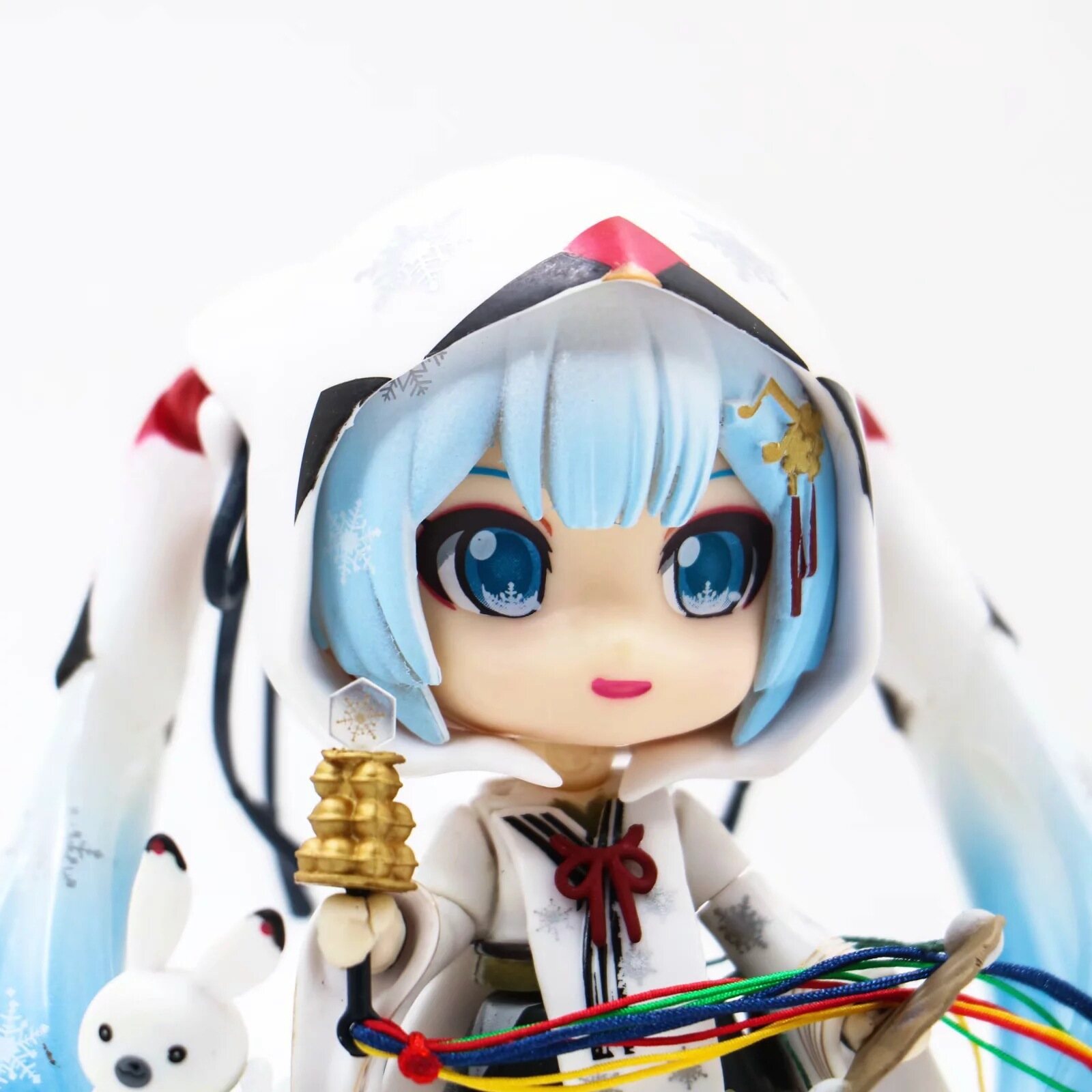 Toystoreshop 10cm GSC Nendoroid Hatsune Miku Miku Snow Hatsune 2018 Red Crowned Crane Miko Anime Action Figure Collection Hobby Toy Gift Model