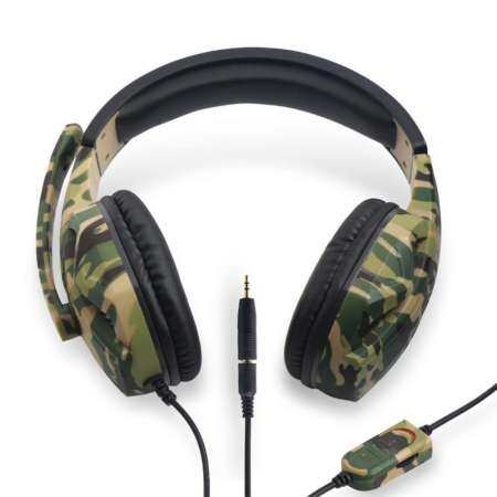 GoodGreat (Super sound quality) Camouflage Professional ชุดหูฟังเล่นเกม PS4 คอมพิวเตอร์ส่วนบุคคล Xbox One หูฟังเล่นเกมส์พร้อมไมโครโฟนสำหรับมาร์ทโฟนและแท็บเล็ต