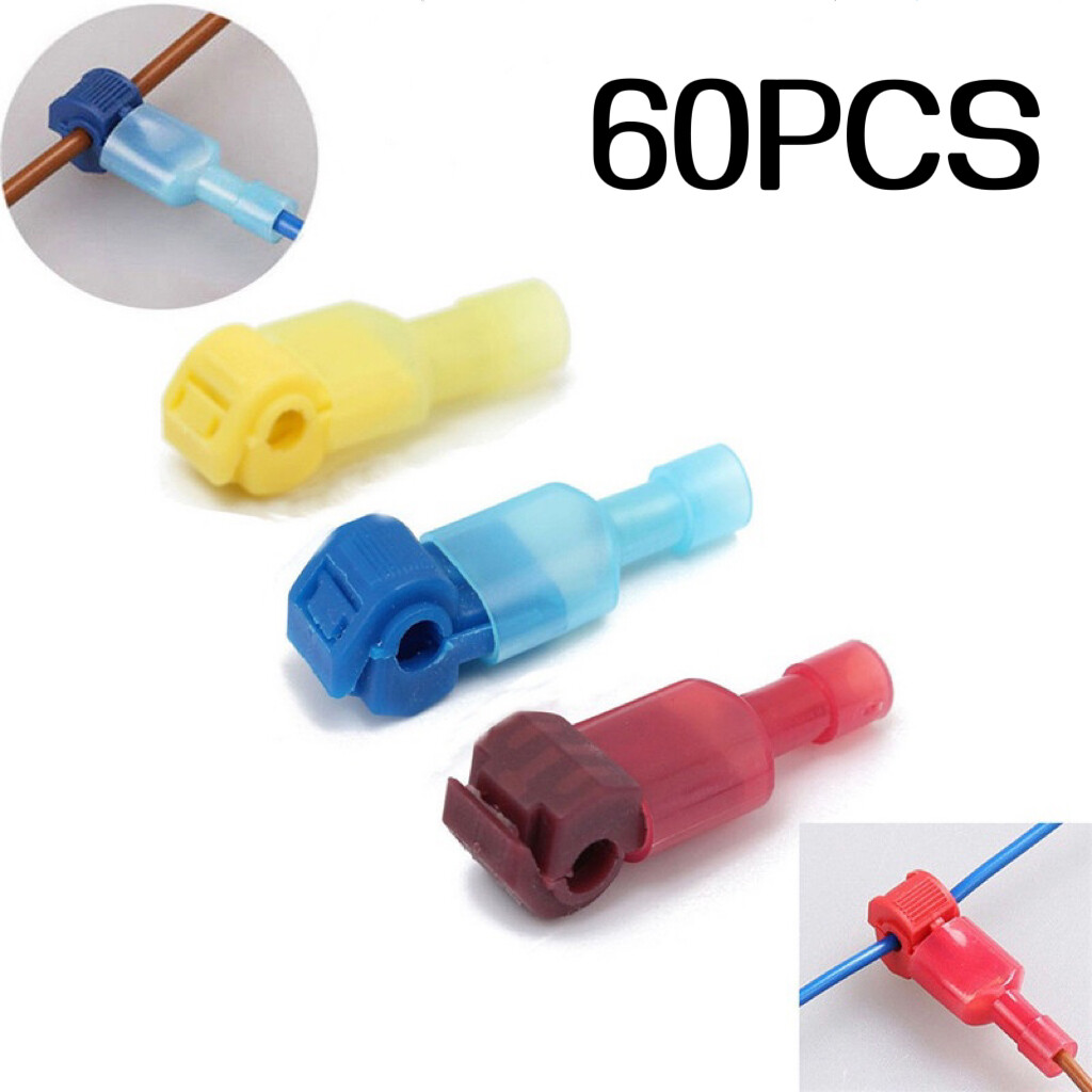 60pcs nhanh chóng Đầu nối cáp điện Snap khóa nối đầu cực Dây dẫn uốn đầu nối dây điện nối điện không thấm nước