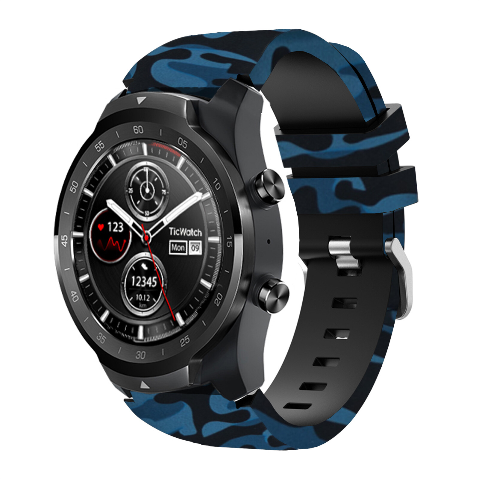 Camo Dây Đeo Silicon Ban Nhạc Cho Ticwatch Pro 3 E2 S2 GTX