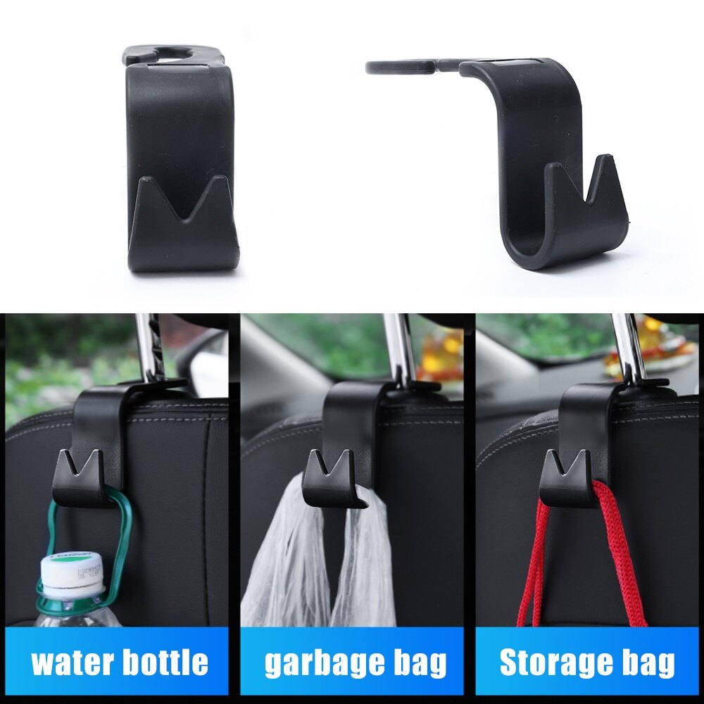 2 cái xe đa chức năng giá đỡ điện thoại di động móc hai đầu tựa đầu xe hơi móc ghế sau xe vật đựng vật chứa