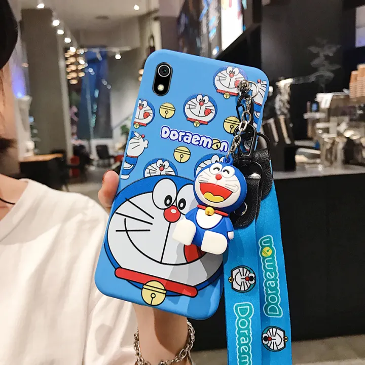 Casing Silikon Lembut Sarung Hp Kartun Doraemon Dengan Tali Gantungan Untuk Xiaomi Redmi 7a Lazada Indonesia