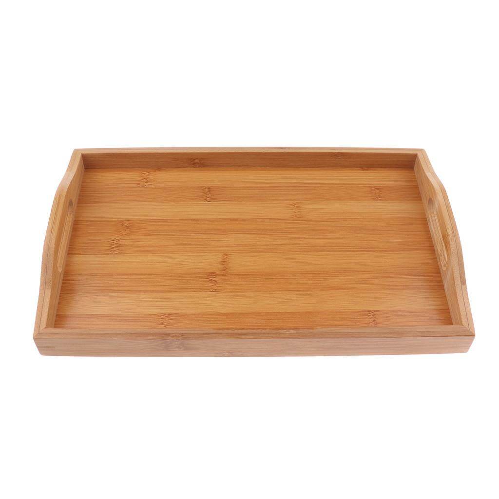 BolehDeals Khay Gỗ Hình Chữ Nhật Trái Cây Snack Món Ăn Bằng Gỗ Tấm Phục Vụ Trà