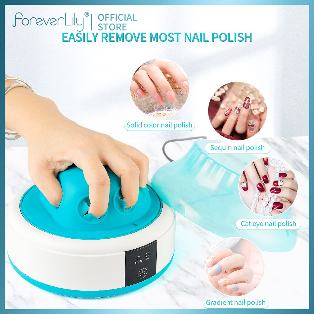 foreverlily Steam Polish Removal Device Steam Remove Nails Smart Touch Panel Polish Removal Tool