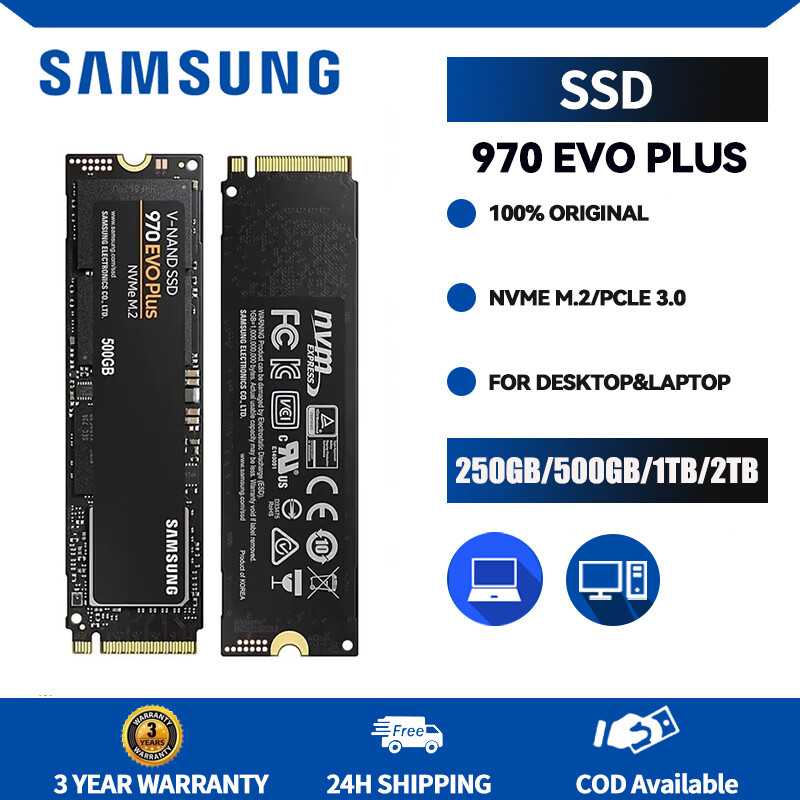 Samsung 970 EVO Plus SSD 250GB 500GB 1TB 2TB NVMe SSD ภายในโซ