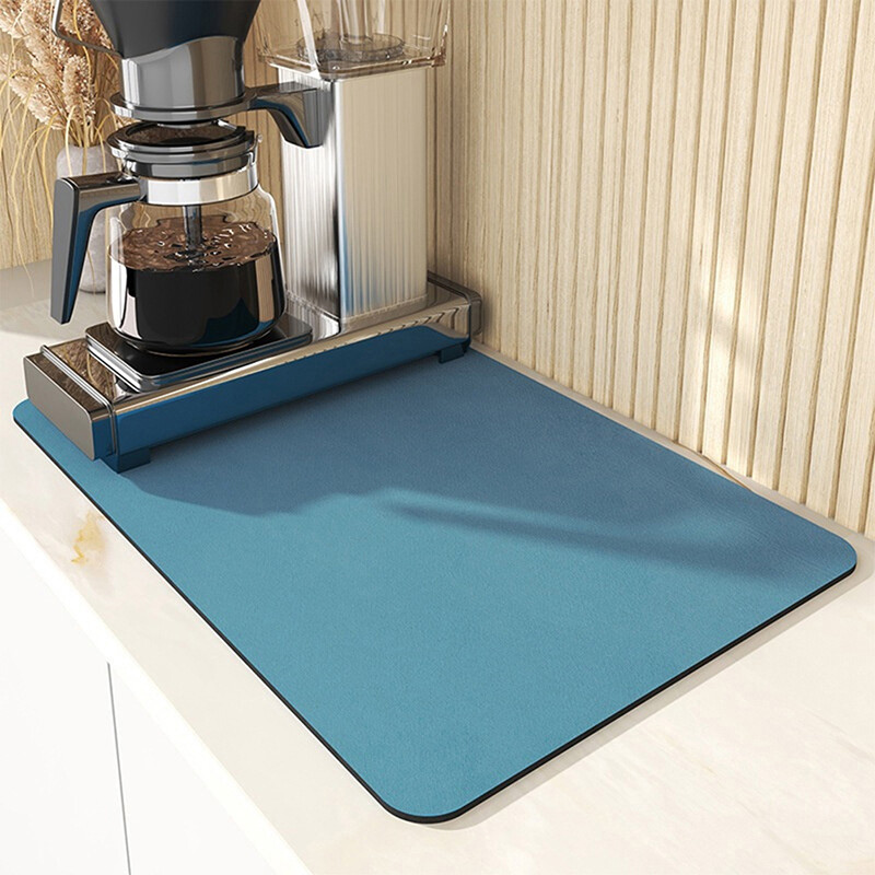 Blowing 1Pc Absorbent Mat Kitchen Counter Draining Pad Waterproof Non-slip Pad