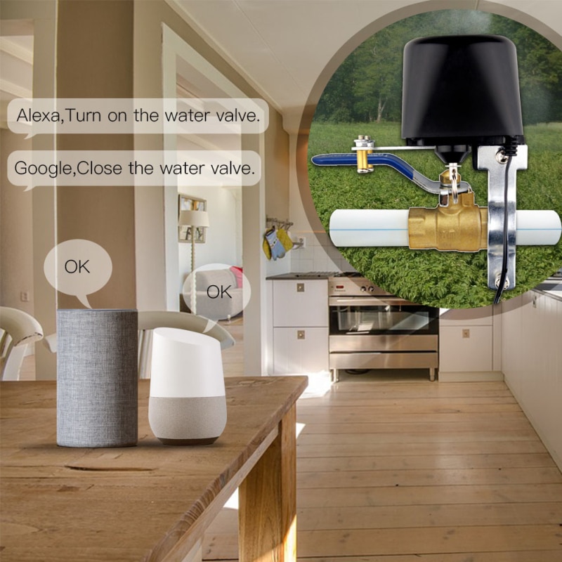 Zigbee Water Valve Wifi Gas Valve Controller APP Control Auto Work With ...